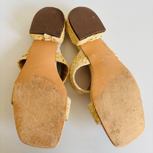 Joie Niki Raffia Braided Straw Block Heel Sandal – Natural, Size 7 - Picture 5 of 6